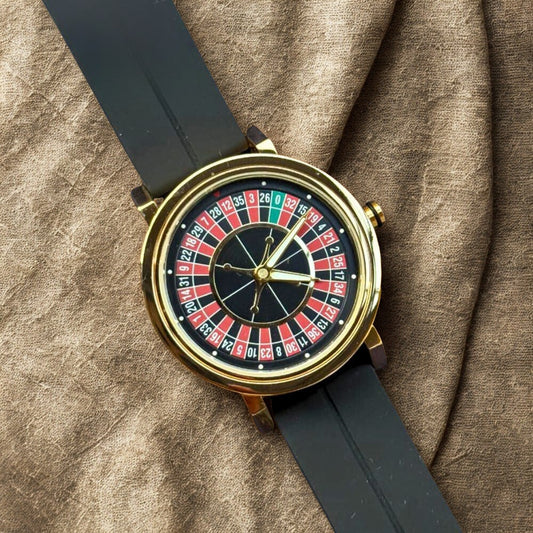 Rotatory Dial - Magnetic Lock & Silicon Strap Watch For Men's