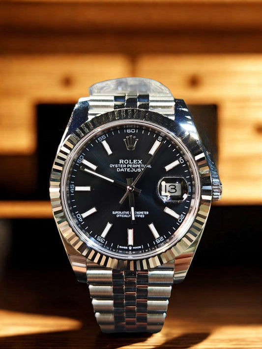 Rolex - DateJust - A Black Dial Golden  Luxury Collection Watch
