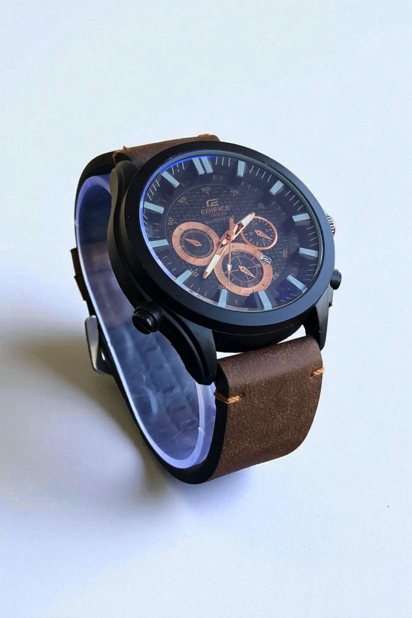 EDIFICE (Casio)- N93 Luxury Watch With Leather Strap